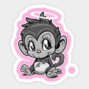 Monkeygirl Sticker